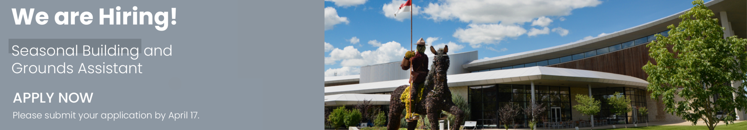 We're Hiring a Seasonal Building and Grounds Assistant