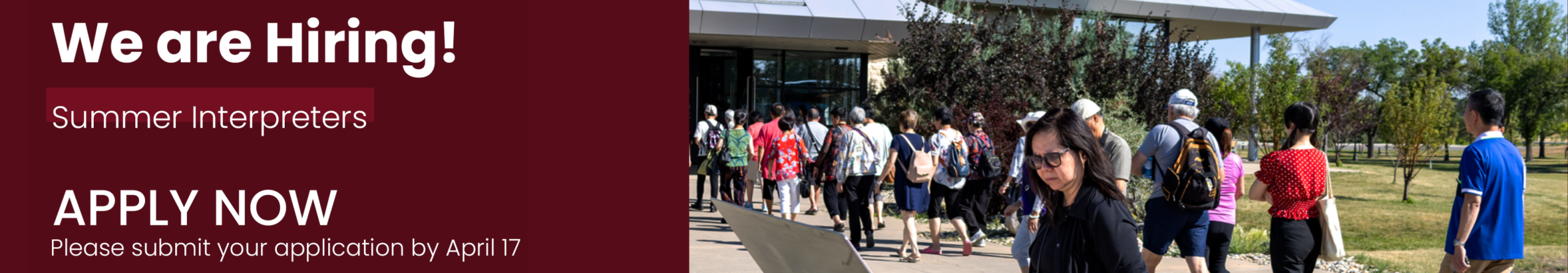 We're Hiring Summer Interpreters